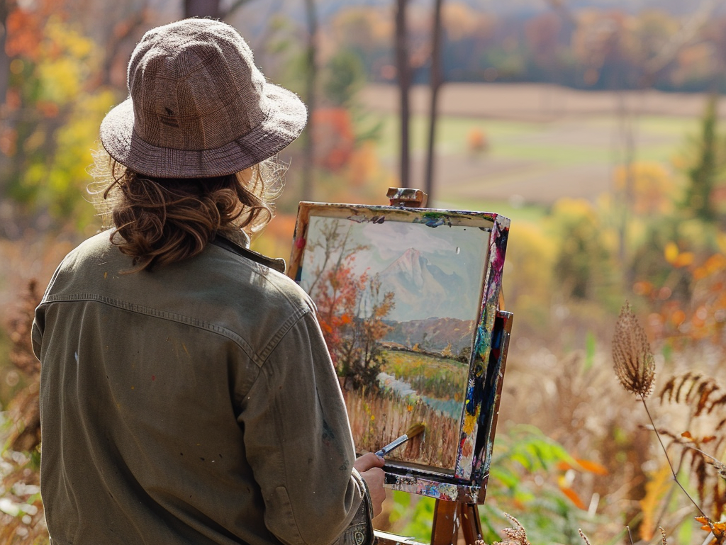 person painting en plein air